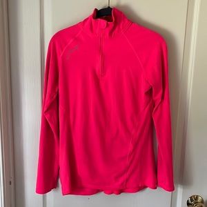 Bright pink Champion athletic 1/4 zip